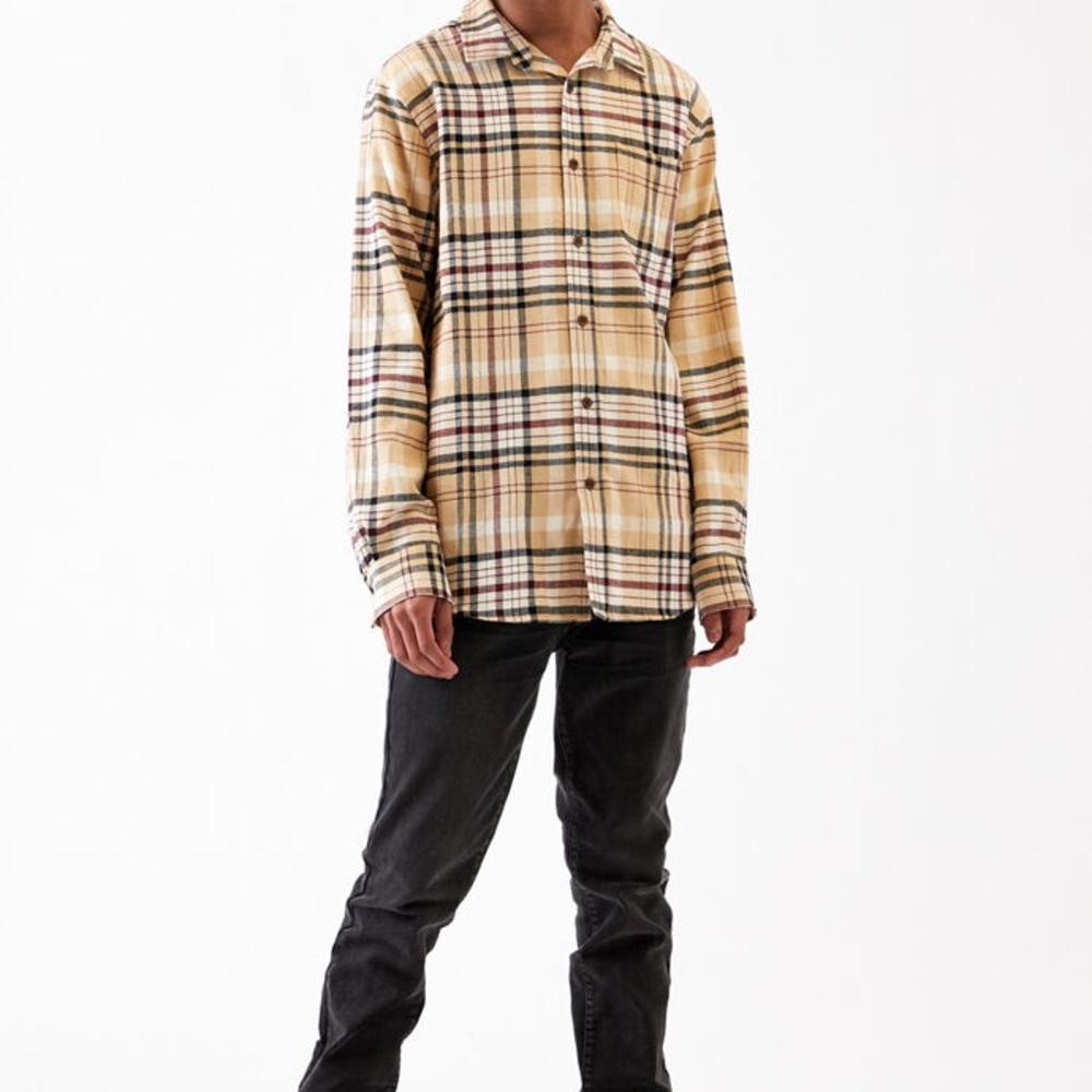 Plaid button down shirt